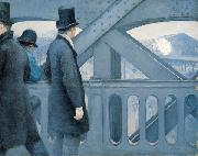 Gustave Caillebotte On the Pont de l Europe painting